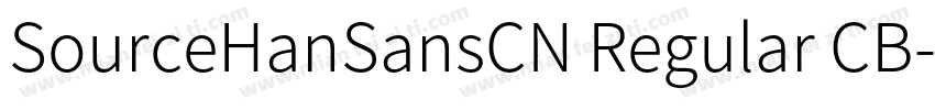 SourceHanSansCN Regular CB字体转换